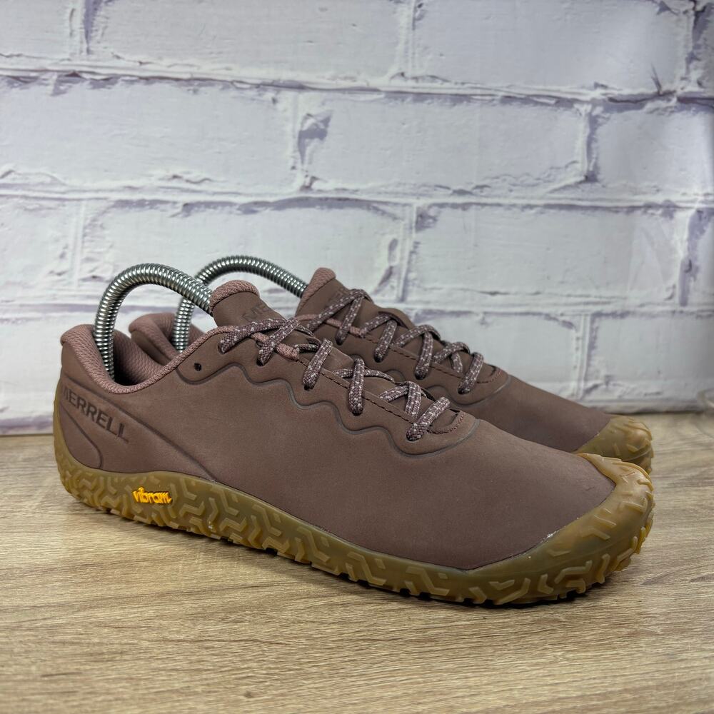 Merrell Vapor Glove 6 Marron Barefoot Trail Running Shoes Women's 8.5 Leather